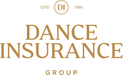 Dance Insurance Group logo, established 1980, emphasizing specialized insurance solutions for the dance community.